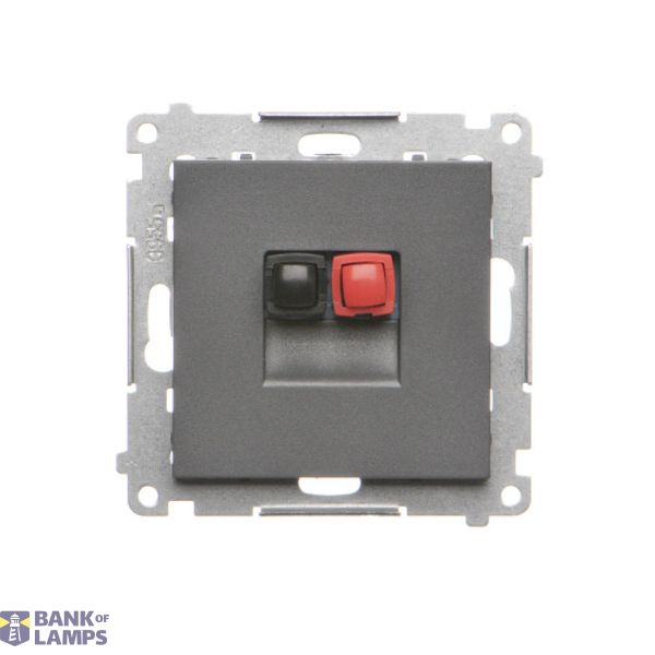 Loudspeaker socket, module, graphite mat image 1