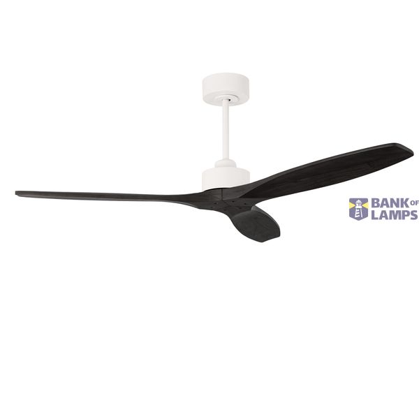 Fan Stem Evo ø1220mm White with Black Blades Black LED image 1