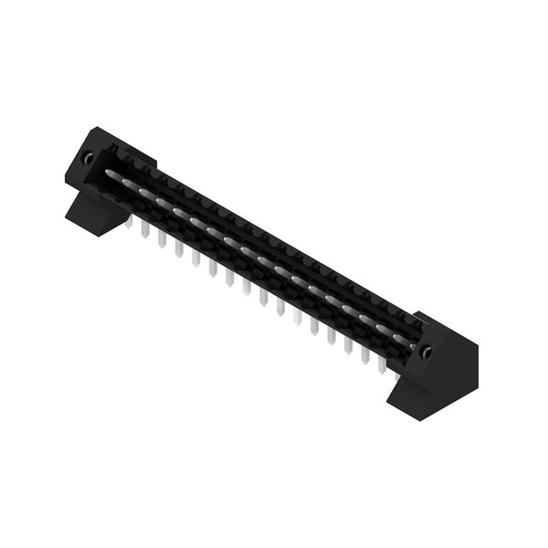 PCB plug-in connector, male header, Flange, THT/THR solder connection, 3.50 mm, Number of poles: 19, 135°, Solder pin length (l): 3.2 mm, tinned, black, Box image 2