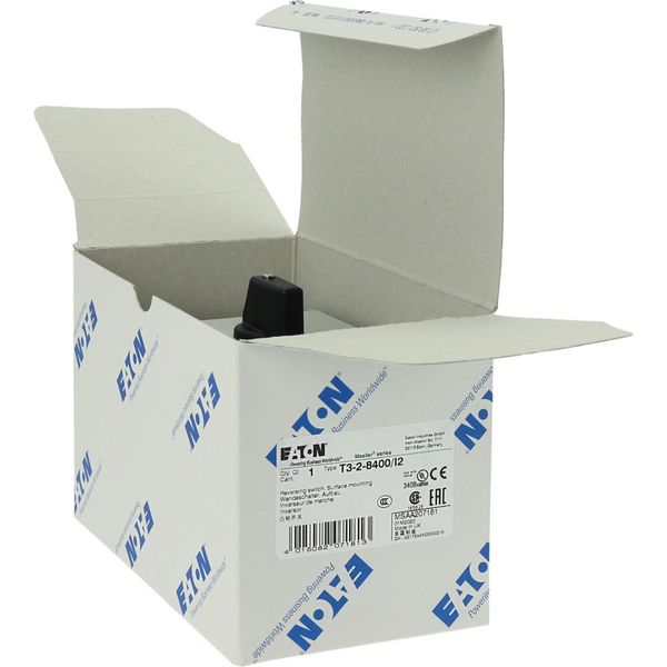 T3-2-8400/I2 Reversing switches, T3, 32 A, surface mounting, 2 contact unit(s), Contacts: 4, 45 °, maintained, With 0 (Off) position, 1-0-2, Design number 8400 image 35