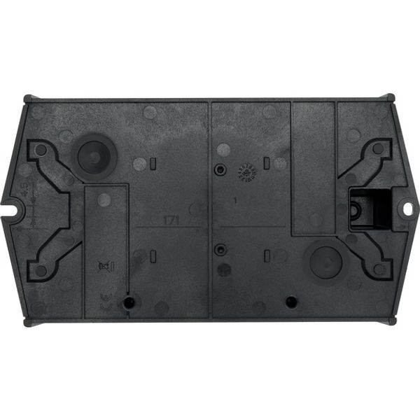 P1-25/I2/SVB/HI11 Main switch, P1, 25 A, surface mounting, 3 pole, 1 N/O, 1 N/C, Emergency switching off function, With red rotary handle and yellow locking ring, Locka image 1