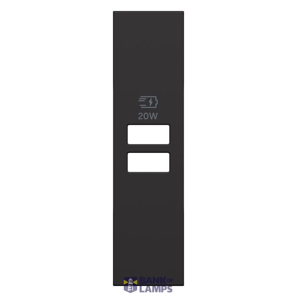 L.NOW - 2USB CHARGER COVER 1M BLACK image 1