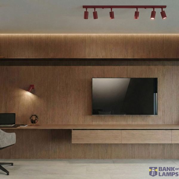 Ceiling lamp RING 2 burgundy image 11