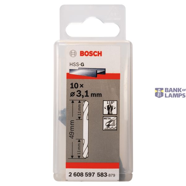 Double-ended drill bits 3,1 x 11 x 49 mm 10 pcs. image 2