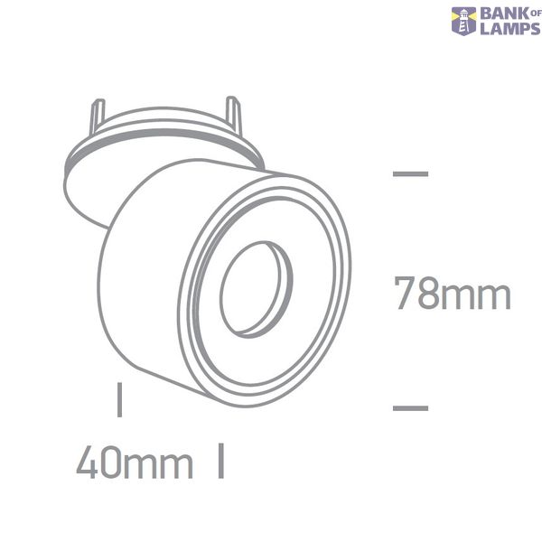 WHITE 12W WW IP20 45deg 230V DARK LIGHT image 2