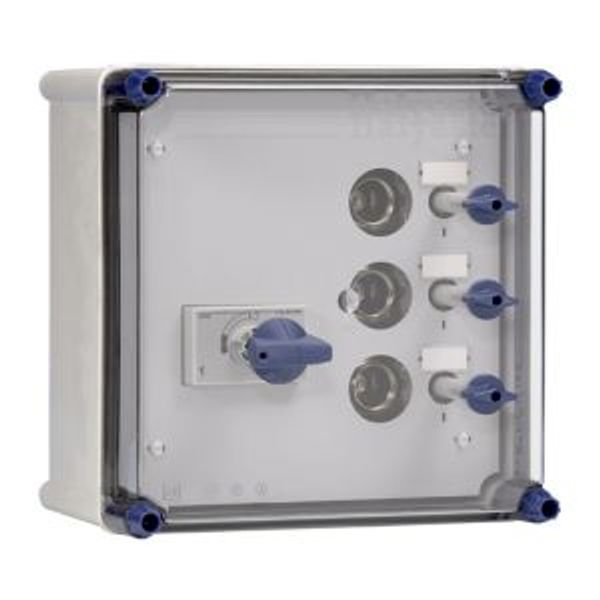 Distribution enclosure 1x40A Duco 4p 3xDII+busbars image 2