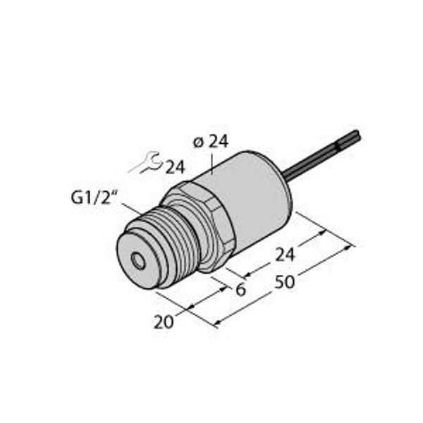 Pressure Transmitter With Voltage Output (3-Wire)   PT0.2V-1043-U1-WM0.5 image 1