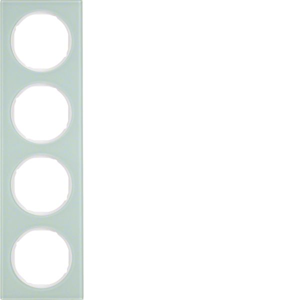 Frame 4gang, R.3, glass p. white image 1