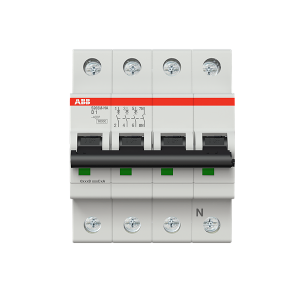 S203M-C1NA Miniature Circuit Breaker - 3+NP - C - 1 A image 2