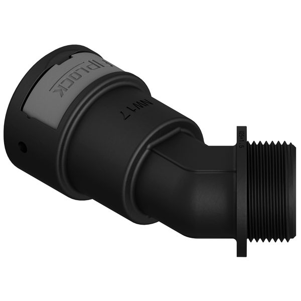 AAPA-12M16PB zwart  Hoek 45° kunststof schroefdraad metrisch image 1