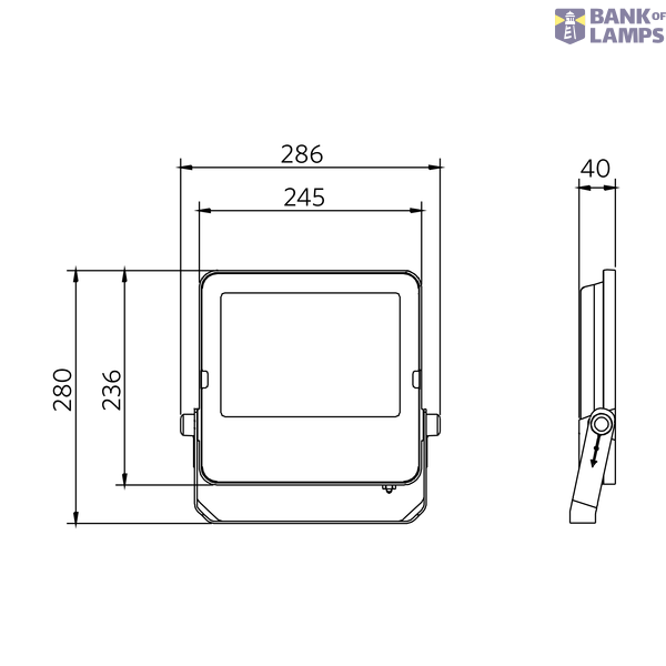 LEDFlood-E3 Re246-70W-840-BL image 3
