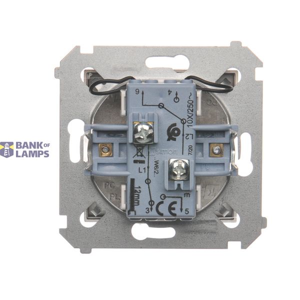 Key with the "horizontal" pictogram for switches and electronic controllers, Gold matt, metalic image 1