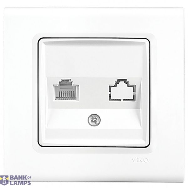 Linnera-Rollina One Gang Data Socket (CAT5) White image 1
