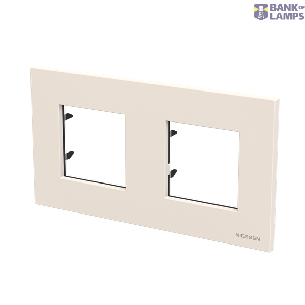 Frame 2-gang / 2+2-modules - IP44 - White image 2
