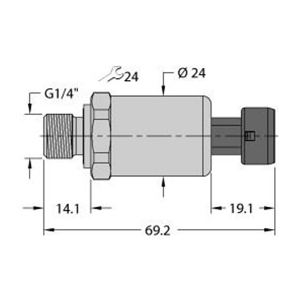 Pressure Transmitter Ratiometric Output (3-Wire)   PT600R-2104-U6-MP11 image 1