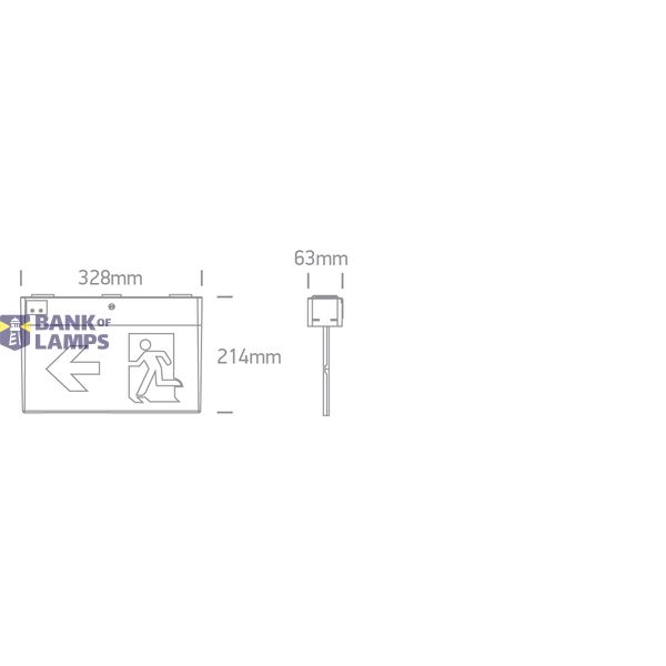 WHITE WALL/CEILING/RECESSED EMERGENCY 3W IP20 M3h 230V SELF TEST image 2