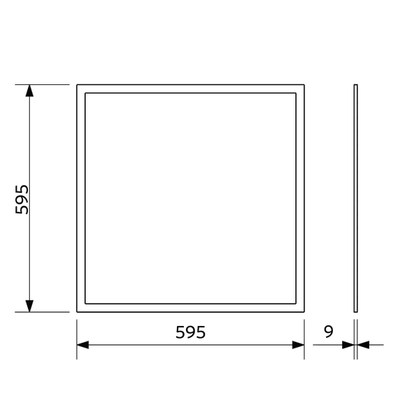 LEDPanelRc-S-E2 Sq595-34W-3000-WH-U22 image 4