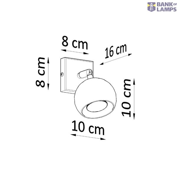 WALL LAMP OCULARE BLACK GU10 1X40W IP20 image 3