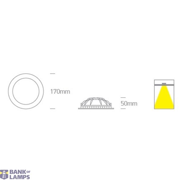 WHITE DARK LIGHT LED 16W WW IP20 230V image 2