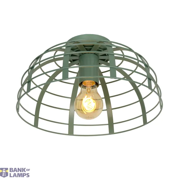 Lucide ELODIE - Flush ceiling light - Ø 30 cm - 1xE27 - Turquoise image 1