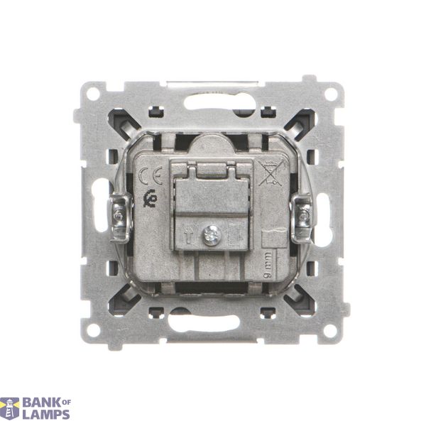 Single earial socket type "F", satin, metallized image 1