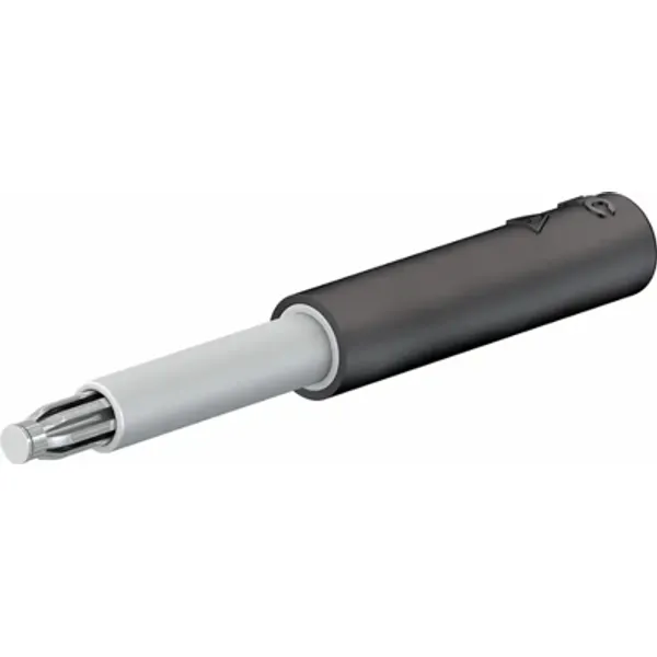 Test plug adapter, 2.3 mm plug to 4 mm socket, black, 24.0100-21 image 1