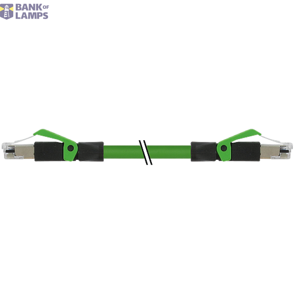 RJ45 male 0° / RJ45 male 0° shielded PUR 1x4xAWG22 gn 1.3m image 2