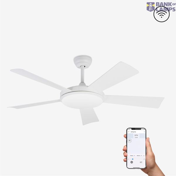 SAONA Ø1320MM WHITE 5 BLADES LED 24W W/R image 2