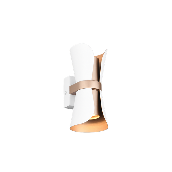 Coat wall lamp 2xGU10 matt white/coffee brown image 1