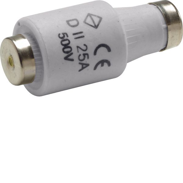 Fuse-link DII E27 25A 500V, tripping characteristic fast, with indicat image 1