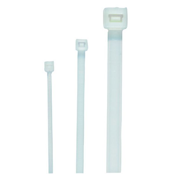 Cable band with plastic tongue, nature 4.5x280mm image 1