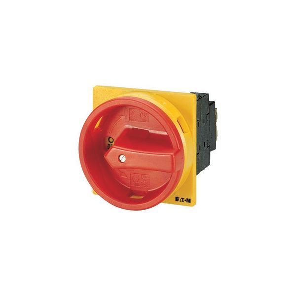 T0-3-8342/EA/SVB Main switch, T0, 20 A, flush mounting, 3 contact unit(s), 6 pole, Emergency switching off function, With red rotary handle and yellow locking ring, Lo image 4