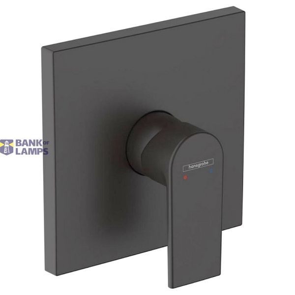 Vernis Shape built-in shower mixer, surface-mounted, matte black image 1