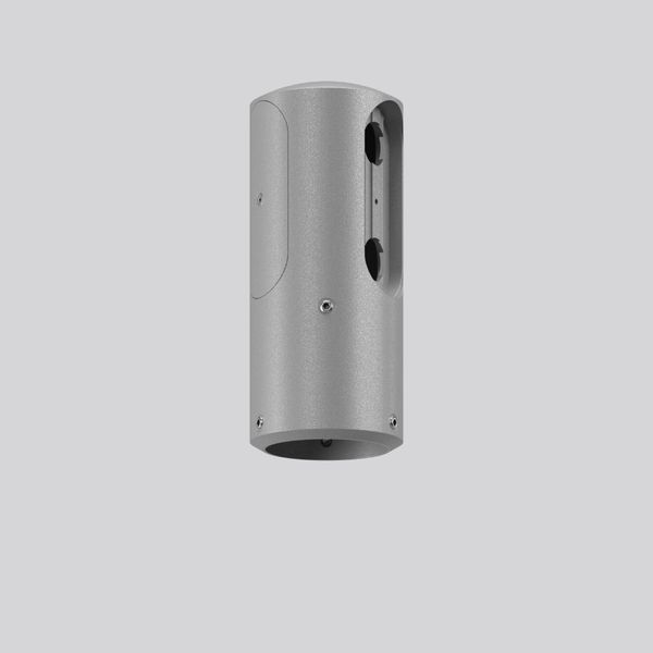 Pole mounting D 100 H 237 d 76 colour: silver image 1