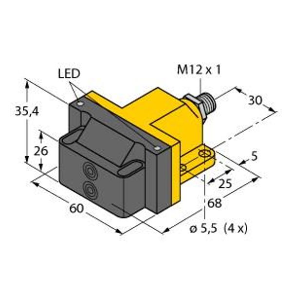 Inductive Sensor For Rotary Actuators   NI4-DSU26-2AP4X2-H1141 image 1