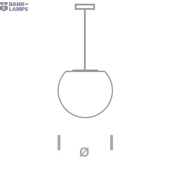 GROUND/PENDANT BALL 45cm E27 20W IP54 image 2