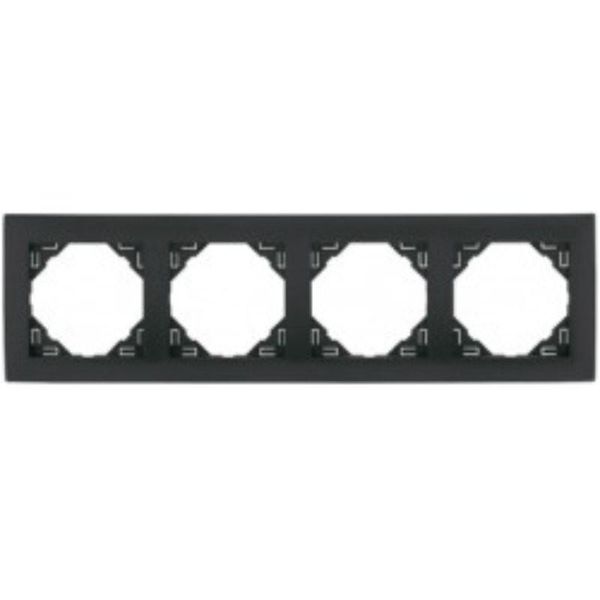 FOUR-GANG FRAME GRAY image 1