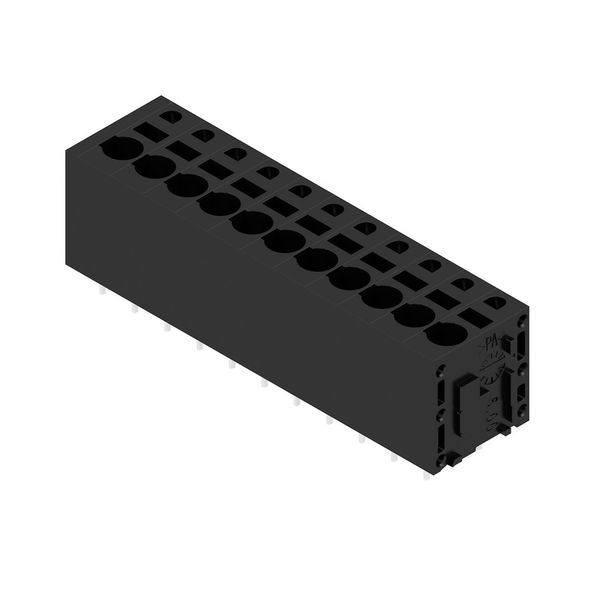 Printed circuit board terminals, 5.00 mm, Number of poles: 11, 180°, Solder pin length (l): 3.5 mm, tinned, black, PUSH IN without actuator, Clamping range, max. : 2.5 mm², Box image 4