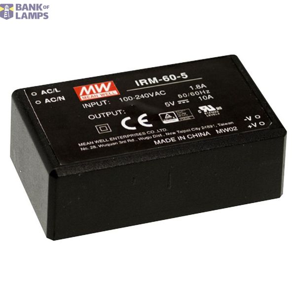 IRM-60-24 switching power supply, module, 60W, 24V, 2.5A pin, MEAN WELL image 1