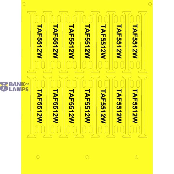 PVC label 35x10mm for cable-ties, yellow, for SmartPrintPlus image 1