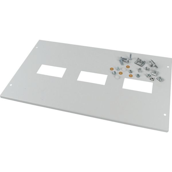 XMN141206CV Front cover, +mounting kit, for NZM1, vertical, 4p, HxW=300x600mm, grey image 3