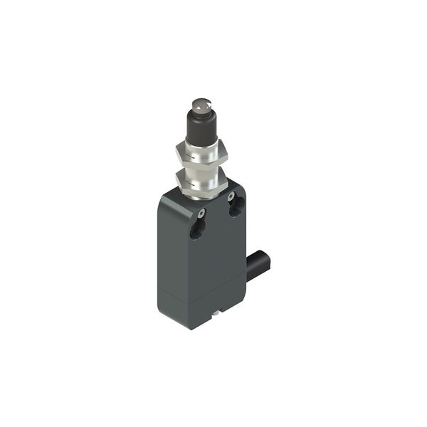 Modular prewired switch with plunger, M12 threaded bearing and external rubber gasket image 1