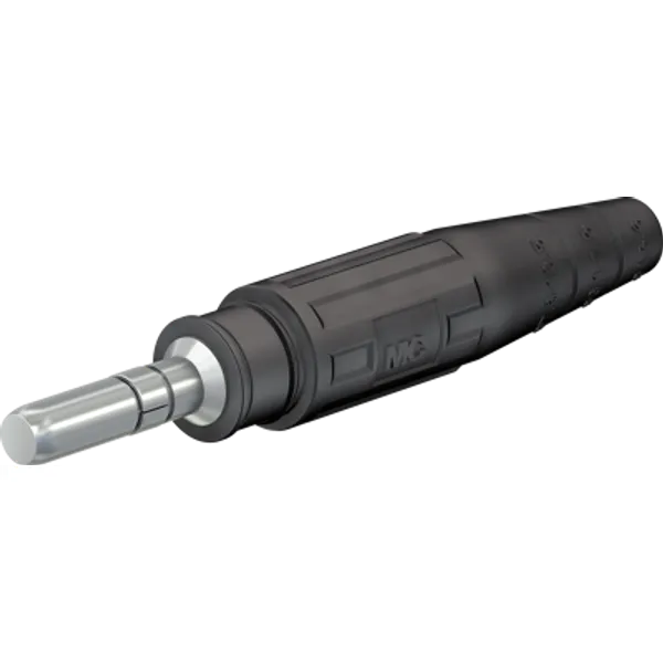 6 mm plug, crimp connection, 10 mm², black, 15.0001-21 image 1