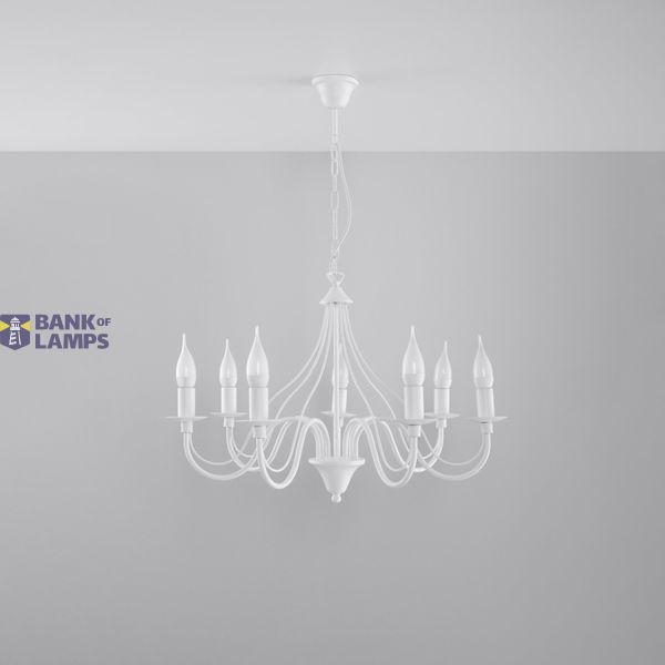 CHANDELIER MINERVA 7 WHITE E14 7X40W IP20 image 6