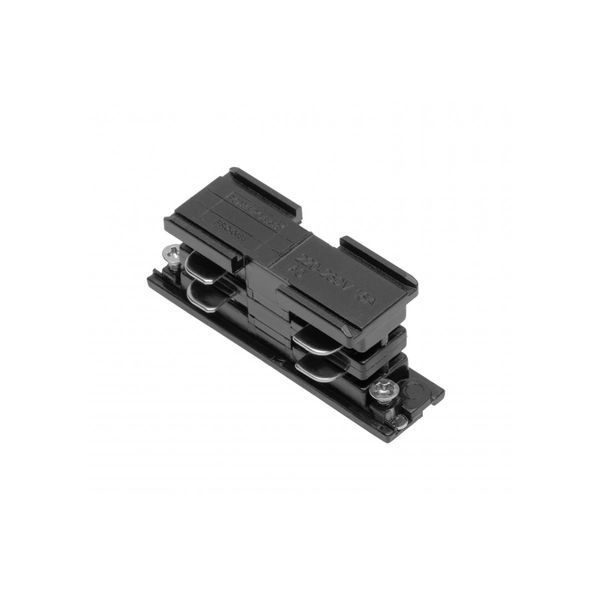 Electrical connector with power supply for 3-phase track, black image 1