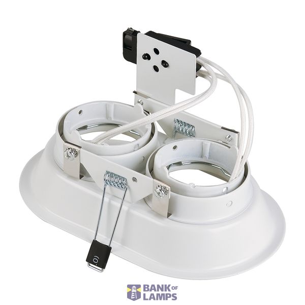HORN 2 TURNO MR16 recessed ceiling light, oval, matt white, 2xG5.3, max. 2x50W image 2