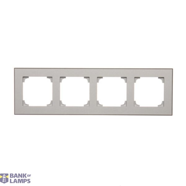 Quadruple frame, aluminum, black base image 1