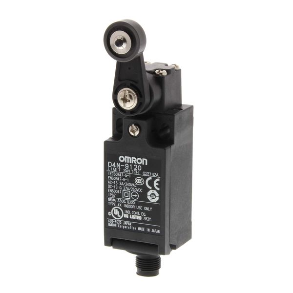 Limit switch, D4N, M12 connector (1-conduit), 1NC/1NO (snap-action), r D4N 0020E image 1