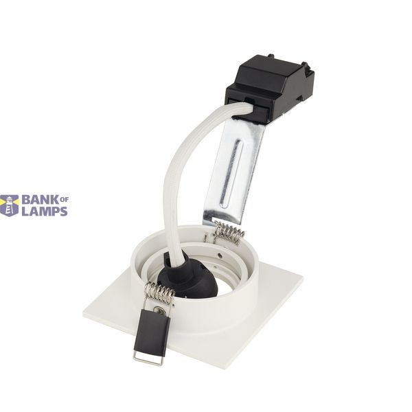 NEW TRIA 68 GU10 SQUARE downlight, matt white, max. 50W, incl. clip springs image 3