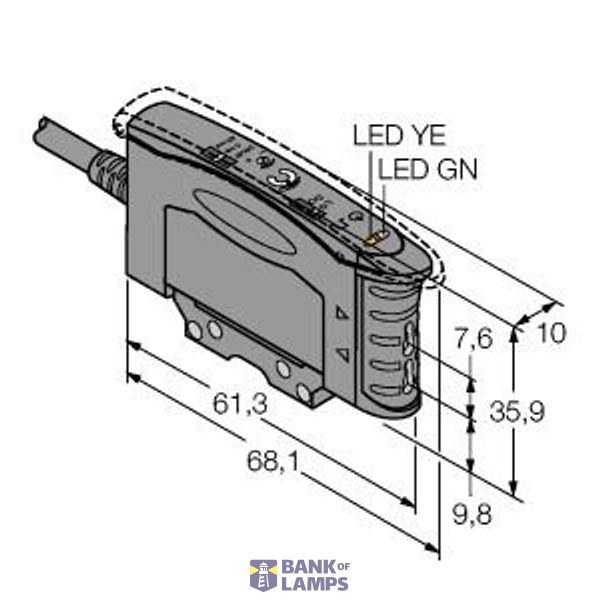 Photoelectric Sensor Photoelectric Sensor for Plastic Fibers   D10AFPY W/30 image 1